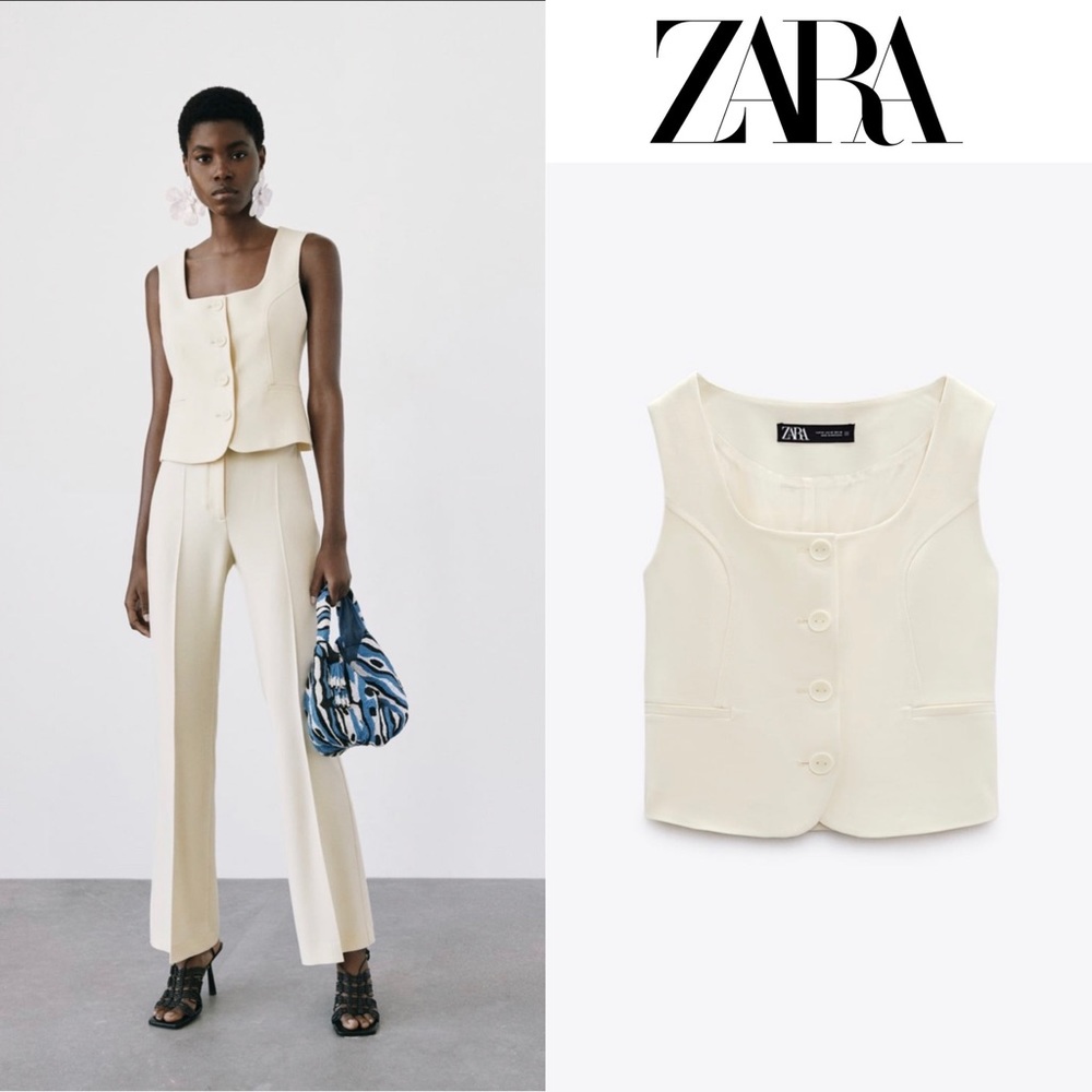 Zara square neck vest